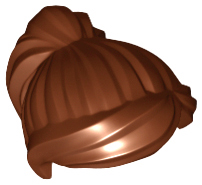 Hair Ponytail and Swept Sideways Fringe in Reddish Brown