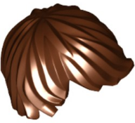 Hair Tousled with Side Part in Reddish Brown