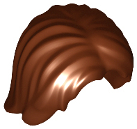Hair Mid-Length Tousled with Center Part in Reddish Brown
