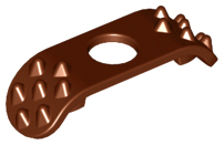 Minifig Neckwear Armour Shoulder Pads Spiky in Reddish Brown