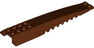 Brick Wedged, Curved 16 x 4 Triple without Inner Ridges in Reddish Brown