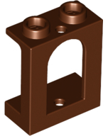 Window 1 x 2 x 2 Castle in Reddish Brown