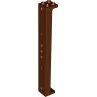 Support 2 x 2 x 13 with 5 Pin Holes in Reddish Brown