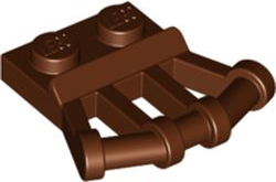 Plate Special 1 x 2 with Angled Handles on Side in Reddish Brown