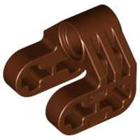 Technic Axle and Pin Connector Perpendicular Split in Reddish Brown