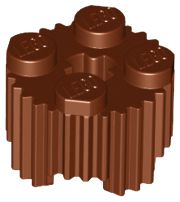 Brick Round 2 x 2 [Grill] in Reddish Brown