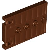 Door 1 x 5 x 3 with 3 Studs and Handle in Reddish Brown
