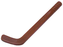 Sports Hockey Stick, Flat Shaft in Reddish Brown