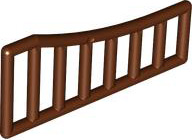 Bar 1 x 8 x 3 - 1 x 8 x 4 Curved in Reddish Brown