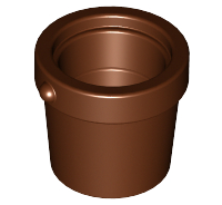 Bucket 1 x 1 x 1 in Reddish Brown