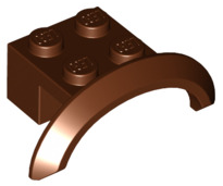 Wheel Arch, Mudguard 4 x 2 1/2 x 1 in Reddish Brown