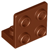 Bracket 1 x 2 - 2 x 2 Inverted in Reddish Brown