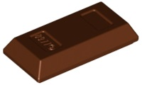 Tile Special 1 x 2 with Sloped Walls AKA Money / Gold Bar [Ingot] in Reddish Brown