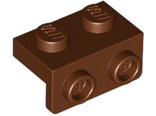 Bracket 1 x 2 - 1 x 2 in Reddish Brown