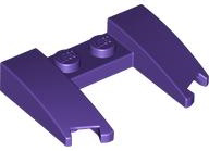 Brick Wedged, Curved 3 x 4 x 2/3 Cutout in Dark Purple