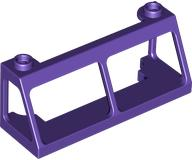 Windscreen 2 x 6 x 2 Train without Glass in Dark Purple