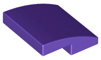 Brick Curved 2 x 2 x 2/3 in Dark Purple