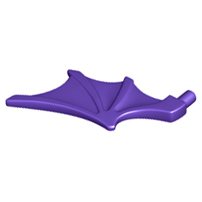 Animal Body Part, Bat Wing with Shaft [Chima Bat Wing] in Dark Purple