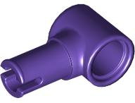 Technic Pin Connector Hub with 1 Pin with Friction Ridges Lengthwise [Centered Friction Ridge] in Dark Purple