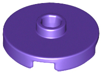Plate Special Round 2 x 2 with Center Stud (Jumper Plate) in Dark Purple