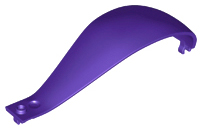 Panel 4 x 4 x 13 Curved Tapered with Clip at Each End in Dark Purple