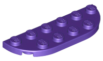 Plate Round Corners 2 x 6 Double in Dark Purple