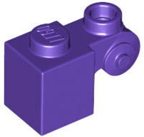 Brick Special 1 x 1 with Scroll with Open Stud in Dark Purple