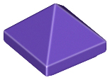 Brick Sloped 45° 1 x 1 x 2/3 Quadruple Convex [Pyramid] in Dark Purple