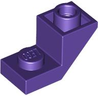 Brick Sloped Inverted 45° 2 x 1 with 2/3 Cutout in Dark Purple