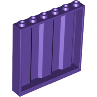 Panel 1 x 6 x 5 [Vertical Corrugated] in Dark Purple