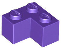 Brick 2 x 2 Corner in Dark Purple