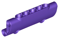 Technic Panel Curved 7 x 3 with 2 Pin Holes through Panel Surface in Dark Purple