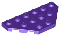 Wedge Plate 3 x 6 Cut Corners in Dark Purple