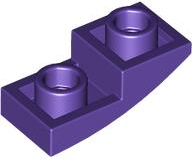 Brick Curved Inverted 2 x 1 in Dark Purple