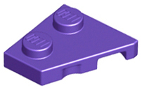 Wedge Plate 2 x 2 Left in Dark Purple