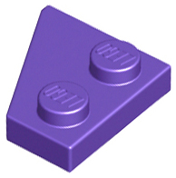 Wedge Plate 2 x 2 Right in Dark Purple