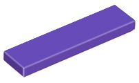 Tile 1 x 4 with Groove in Dark Purple
