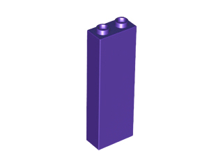 Brick 1 x 2 x 5 with Hollow Studs in Dark Purple