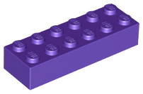 Brick 2 x 6 in Dark Purple