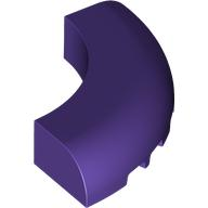 Brick Round Corner 5 x 5 x 1 Curved, Bottom Cut Outs, No Studs, 7 Bottom Tubes in Dark Purple