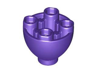 Brick Round 2 x 2 x 1 1/3 Inverted in Dark Purple