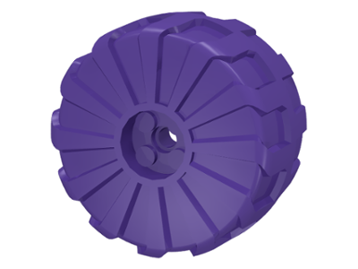 Wheel Hard Plastic Large (54mm D. x 30mm) in Dark Purple