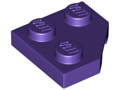 Wedge Plate 2 x 2 Cut Corner in Dark Purple