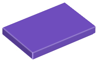 Tile 2 x 3 in Dark Purple