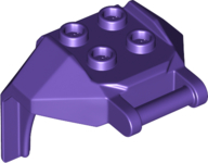Plate Special, 2 x 2 Studs and Handle, Closed Ends (Mech Chest Plate / Armor) in Dark Purple