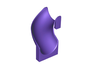 Slide Curved Left 90° in Dark Purple