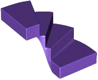 Stairs, Left 6 x 6 x 4 in Dark Purple
