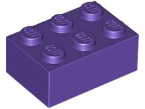Brick 2 x 3 in Dark Purple