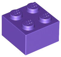 Brick 2 x 2 in Dark Purple