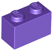 Brick 1 x 2 in Dark Purple
